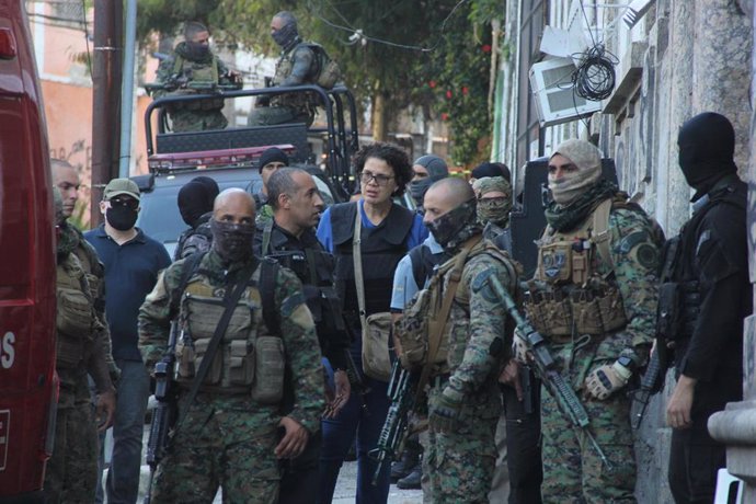 Policía Militar durante un operativo en una favela de Río de Janeiro, en la que un grupo de narcotraficantes se había atrincherado.