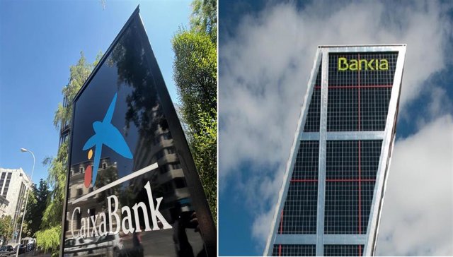 Sedes de Caixabank y Bankia