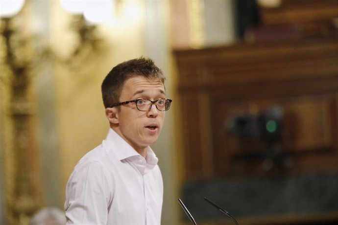 El líder de Más País, Íñigo Errejón, en una sesión plenaria del Congreso