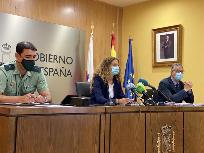 La delegada del Gobierno en la rueda de prensa de tráfico