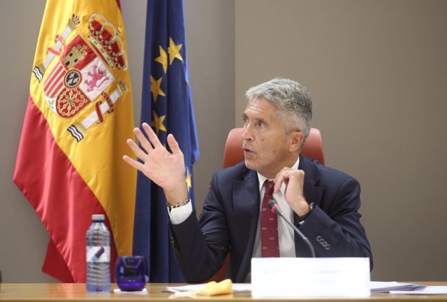 El ministro del Interior, Fernando Grande-Marlaska, presenta el Balance de Siniestralidad Vial del verano 2020 en la Dirección General de Tráfico, en Madrid (España), a 3 de septiembre de 2020.