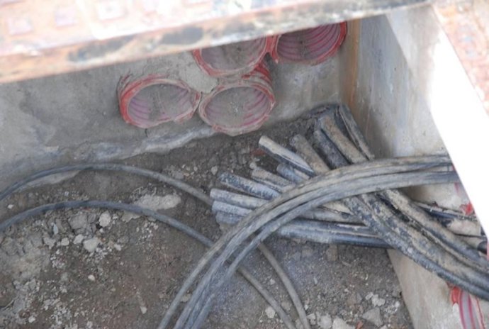 Cable de cobre sustraido