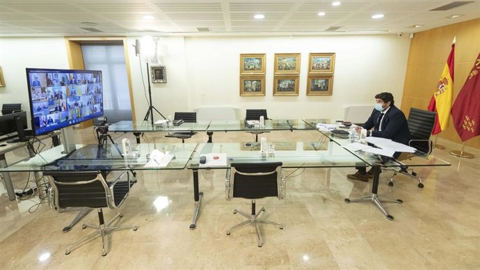 El presidente de la Región de Murcia, Fernando López Miras, en la Conferencia de Presidentes