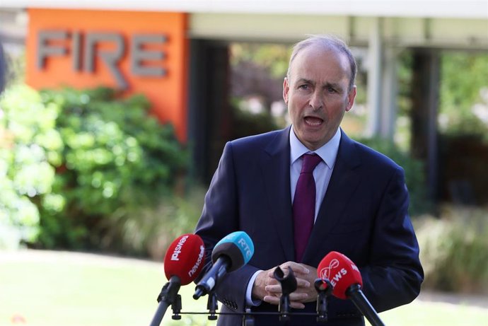 Micheal Martin, primer ministro de Irlanda, en una comparecencia en Dublín