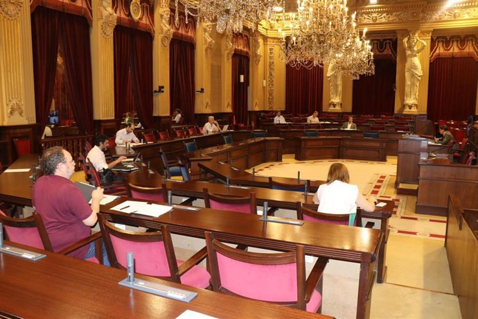 Celebración de una comisión en el Parlament.