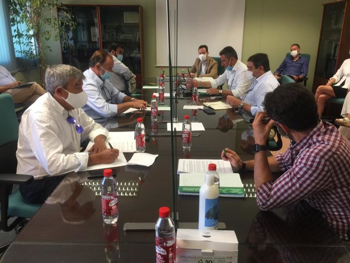 Huelva.- Incendios.- Junta analiza los daños del incendio de Almonaster con sect