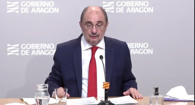 El presidente del Gobierno de Aragón, Javier Lambán