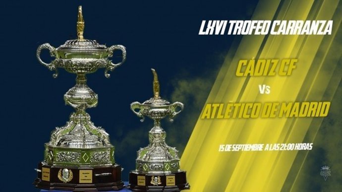 Cádiz y Atlético jugarán el Trofeo Carranza 2020