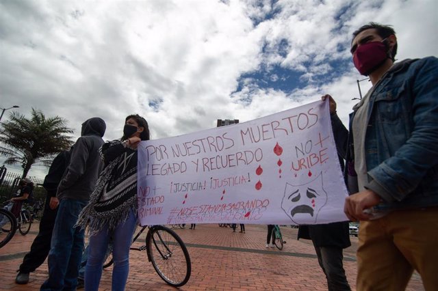 Manifestación contra las recientes masacres cometidas en Colombia.