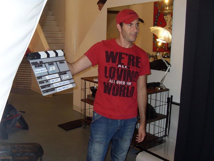 Xoel Pamos durante el rodaje de 'The price of honor'.