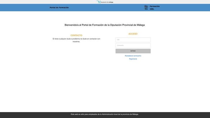 Plataforma de formación online de la Diputación de Málaga