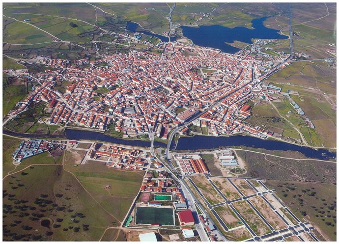 Vista aérea de Arroyo de la Luz.