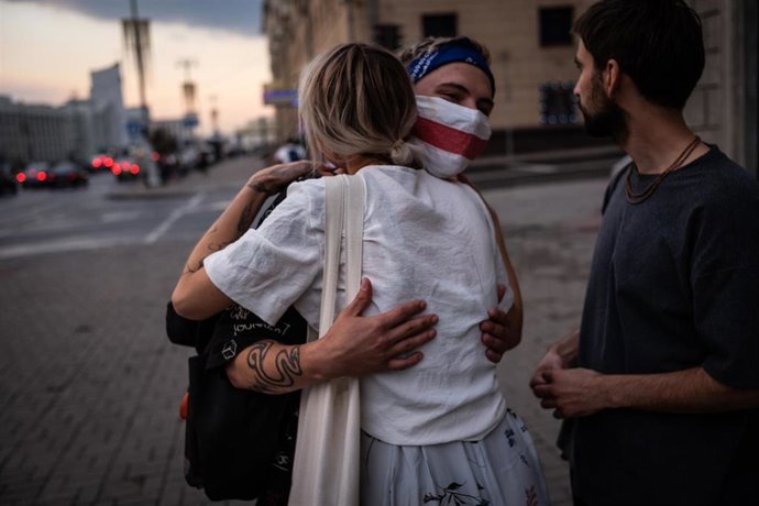 Manifestación de la oposición en Bielorrusia