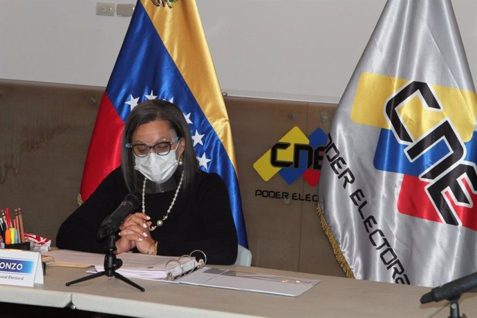 La presidenta del Consejo Nacional Electoral de Venezuela (CNE), Indira Alfonzo,