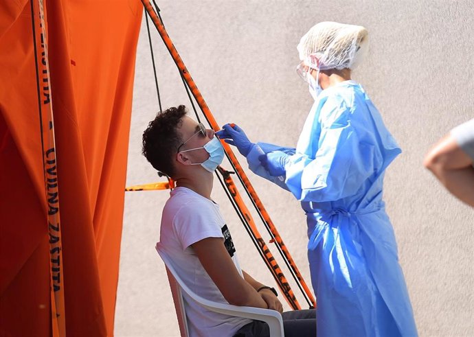 Prueba del coronaviru en Sibenik, Croacia