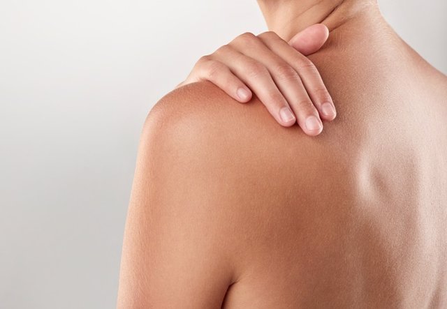 Espalda de mujer, piel.