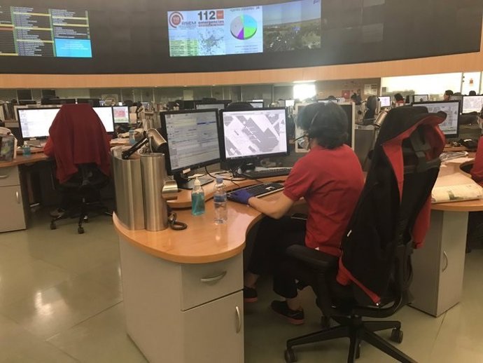 Imagen de recurso del centro de gestión de llamadas del 112.
