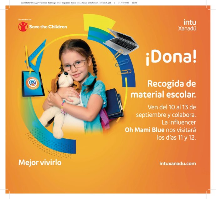 COMUNICADO: Vuelta al cole solidaria con Save the Children e intu Xanadú