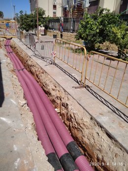 Obras en el Polígono Sur de Endesa