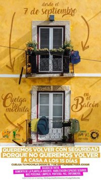 AMPA de Sevilla, Málaga, Cádiz y Córdoba llaman a colgar las mochilas en balcones para pedir una vuelta al cole segura