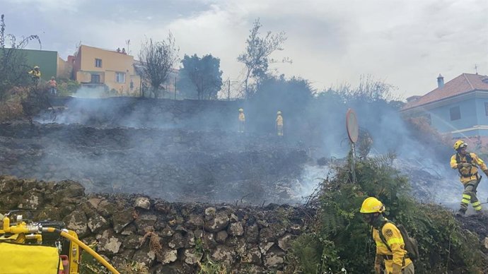 Conato de incendio en Bebedero Alto, en La Orotava