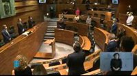 El pleno institucional dedica un minuto de silencio al recuerdo de las víctimas de la COVID
