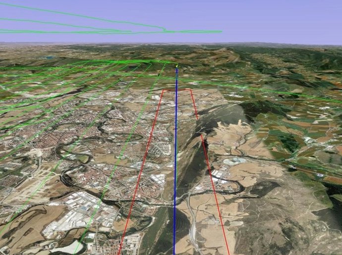 Diferentes fases del proceso de tratamiento de las imágenes para producir la ortofoto