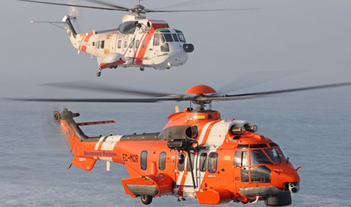 Imagen de archivo de helicópteros de Salvamento Marítimo