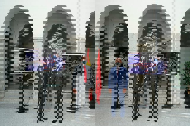 Ignacio Aguado y Manuel Giménez en la presentación del plan Madrid Refueza