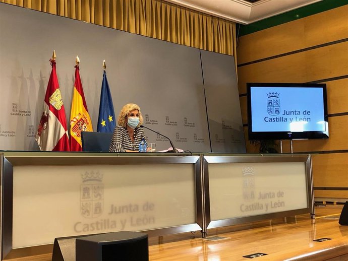 La consejera de Sanidad, Verónica Casado, en la rueda de prensa sobre COVID.