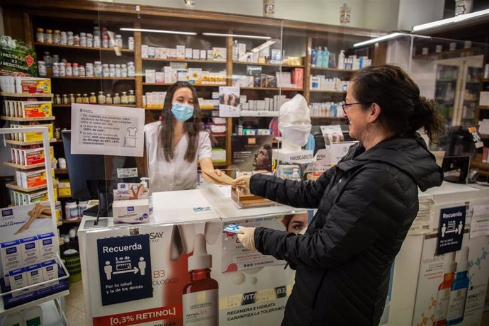 Farmacia de Barcelona antes del bloqueo del sistema informatico