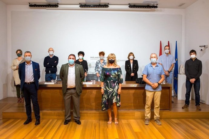 Reunión de la mesa de trabajo, en el Parlamento de Navarra