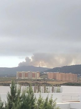 Incendio en el paraje Cortijo la Joya en Algeciras