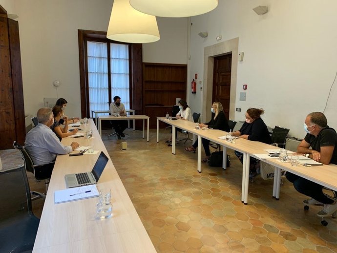 El conseller de Modelo Económico, Turismo y Trabajo, Iago Negueruela, en una reunión.