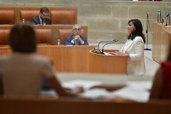 La presidenta del Gobierno riojano, Concha Andreu, en el Debate sobre el Estado de la Región