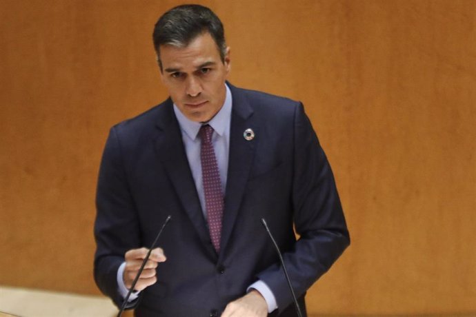 El presidente del Gobierno, Pedro Sánchez, comparece ante el Pleno del Senado, tras el parón estival, en Madrid (España)-