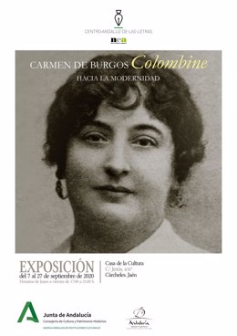 Cartel de la exposición 'Colombine. Hacia la modernidad' en Cárcheles.