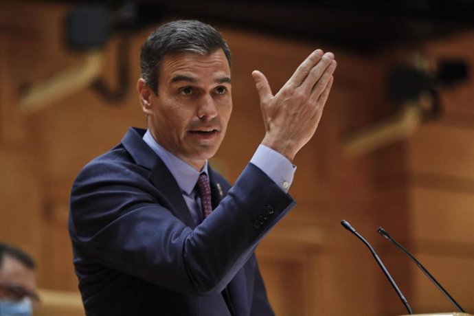 El presidente del Gobierno, Pedro Sánchez, comparece ante el Pleno del Senado, tras el parón estival.