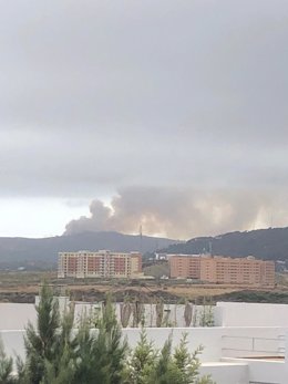 Incendio en el paraje Cortijo la Joya en Algeciras