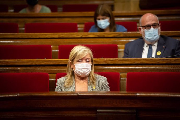 La consellera de Cultura de la Generalitat, ngels Ponsa, en el pleno del Parlament del 9 de septiembre de 2020
