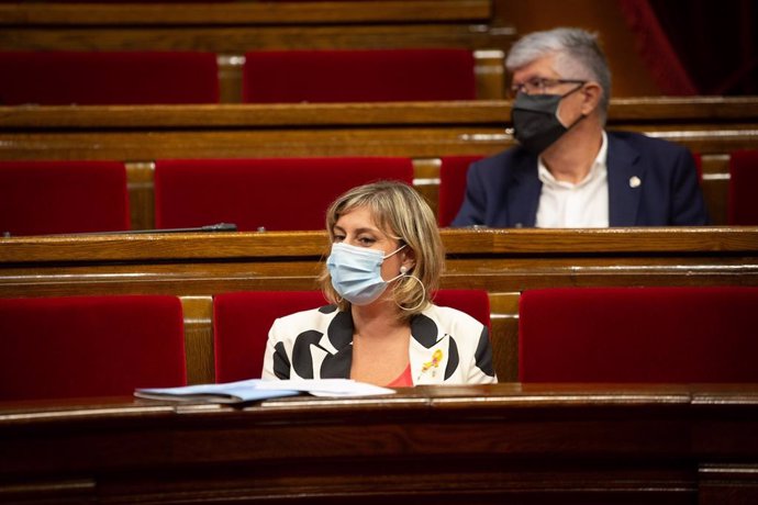La consellera de Salut, Alba Vergés, en la sessió de control al Parlament