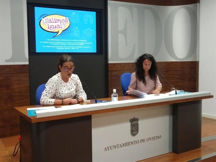 Covadonga Díaz y Aránzazu Fernández.