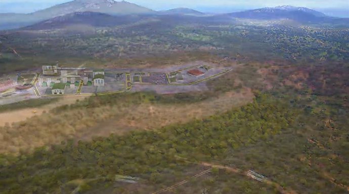 Recreación en 3D de la mina de litio en San José de Valdeflores en Cáceres