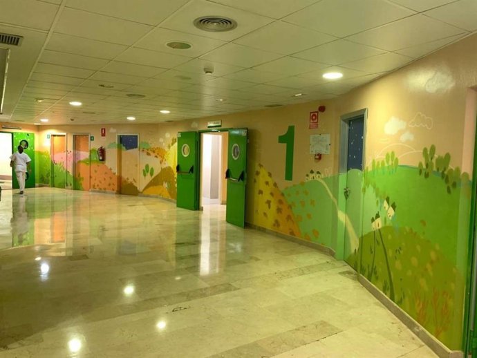 Murales en la zona de pediatría del Hospital de Mérida