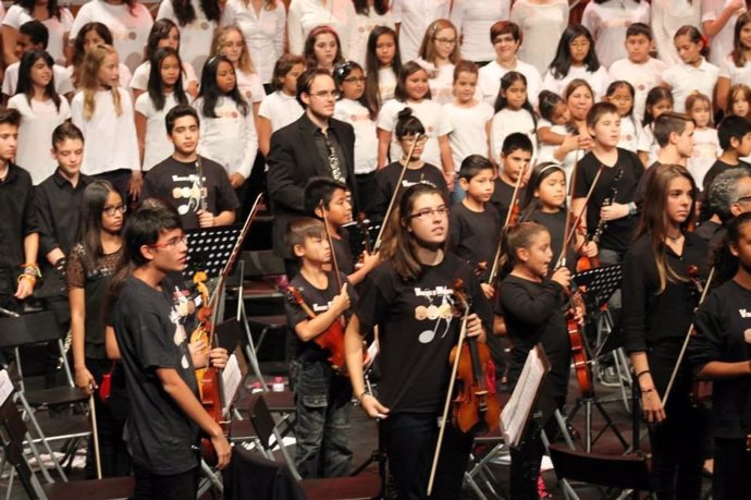 La Orquesta Vozes durante un concierto, en una imagen de archivo