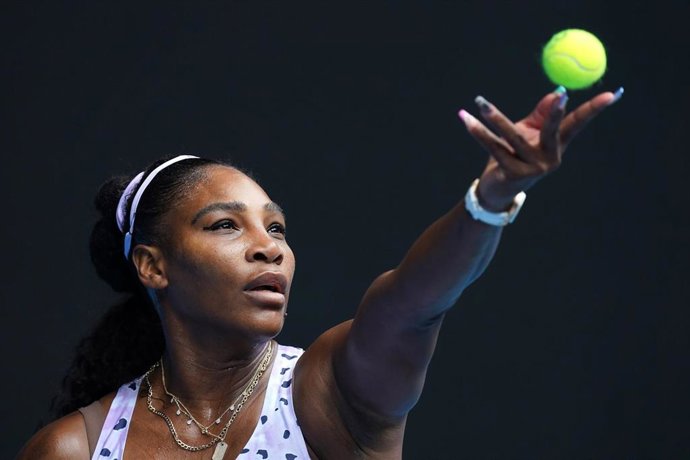 Serena Williams durante un partido en el Abierto de Australia 2020