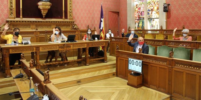 Votación del Plan Insular de Deportes de Mallorca 2020-2023, en el pleno del Consell.