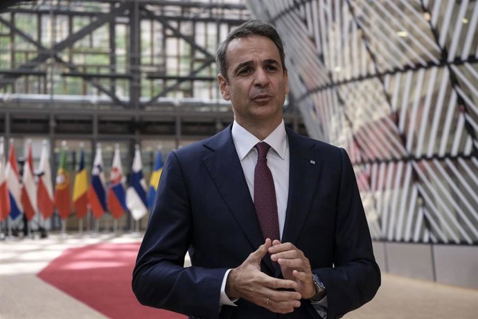Kiriakos Mitsotakis, primer ministro de Grecia, en Bruselas