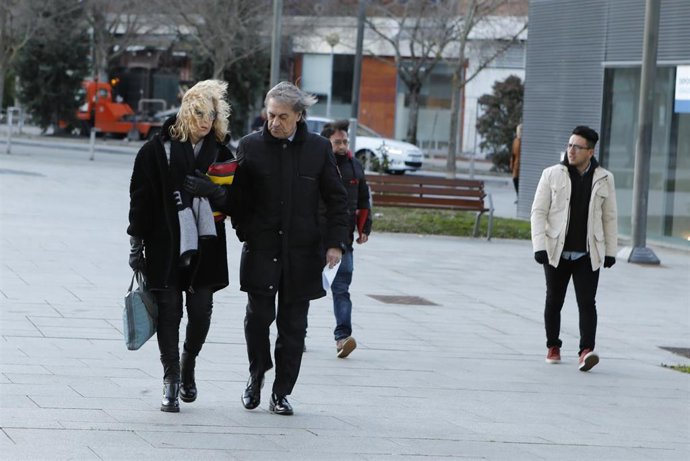 El ex presidente del Club de Fútbol Osasuna, Miguel Archanco, a su llegada al Palacio de Justicia de Pamplona, donde comienza el juicio por  supuestos amaños de partidos en la temporada 2013-2014, en Pamplona /Navarra, a 20 de enero de 2020.
