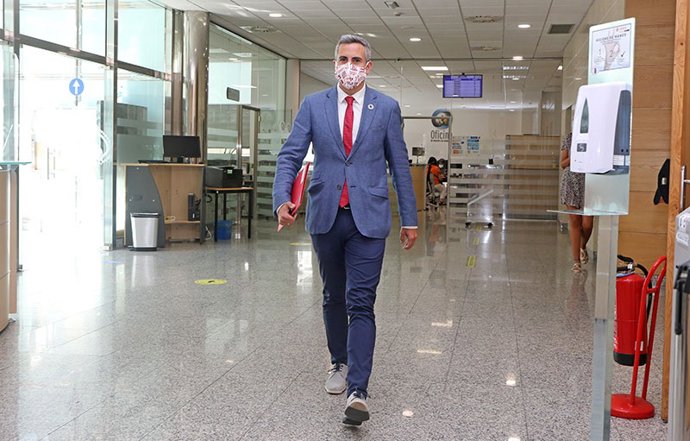 El vicepresidente, Pablo Zuloaga, antes de comparecer para informar de los acuerdos de Consejo de Gobierno.